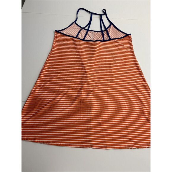 Secret Treasures Women's Orange Striped Strappy Racer Back Chemise Gown 16-18 XL - Picture 5 of 6